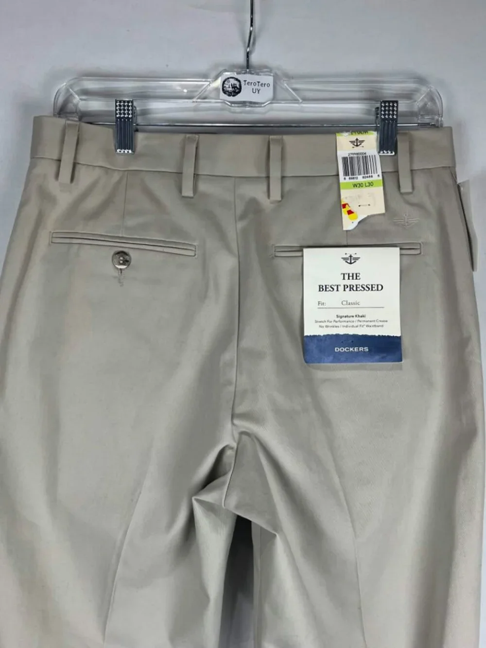 EUC Dockers Signature Khaki Pants Mens Beige The Best Pressed Classic Fit 30x30